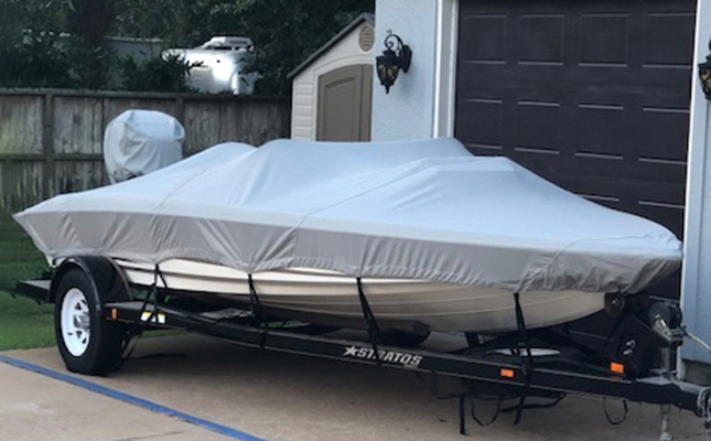 Boat Covers for BASS BOAT - Angled Transom